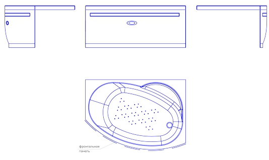 Фронтальная панель Ваннеса Монти 150x66 L/R