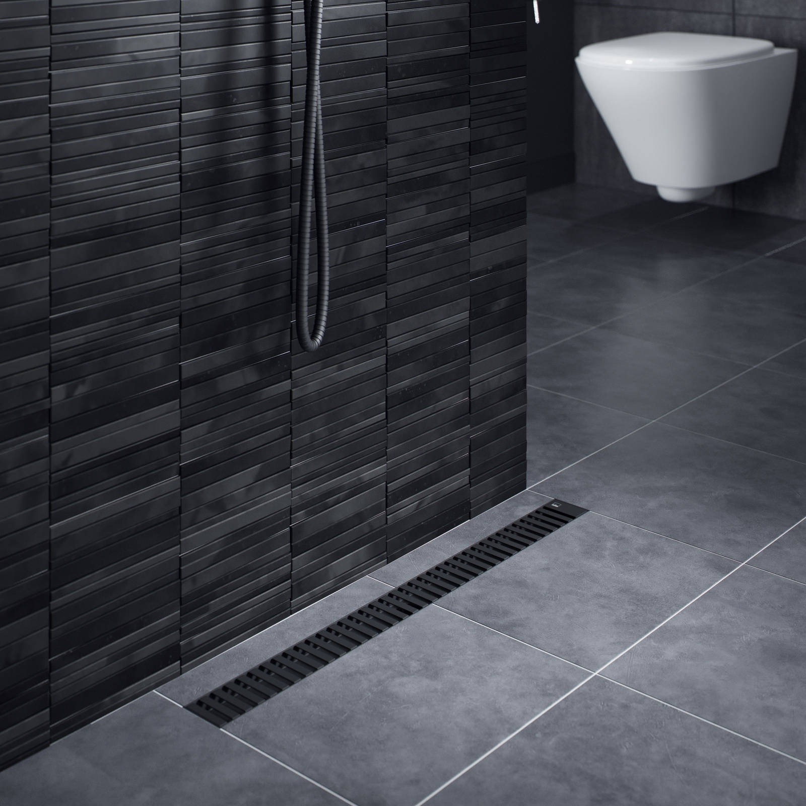 Трап для душа Timo Drain System 700 DS230107/03 70 см, вставка Lines, черный