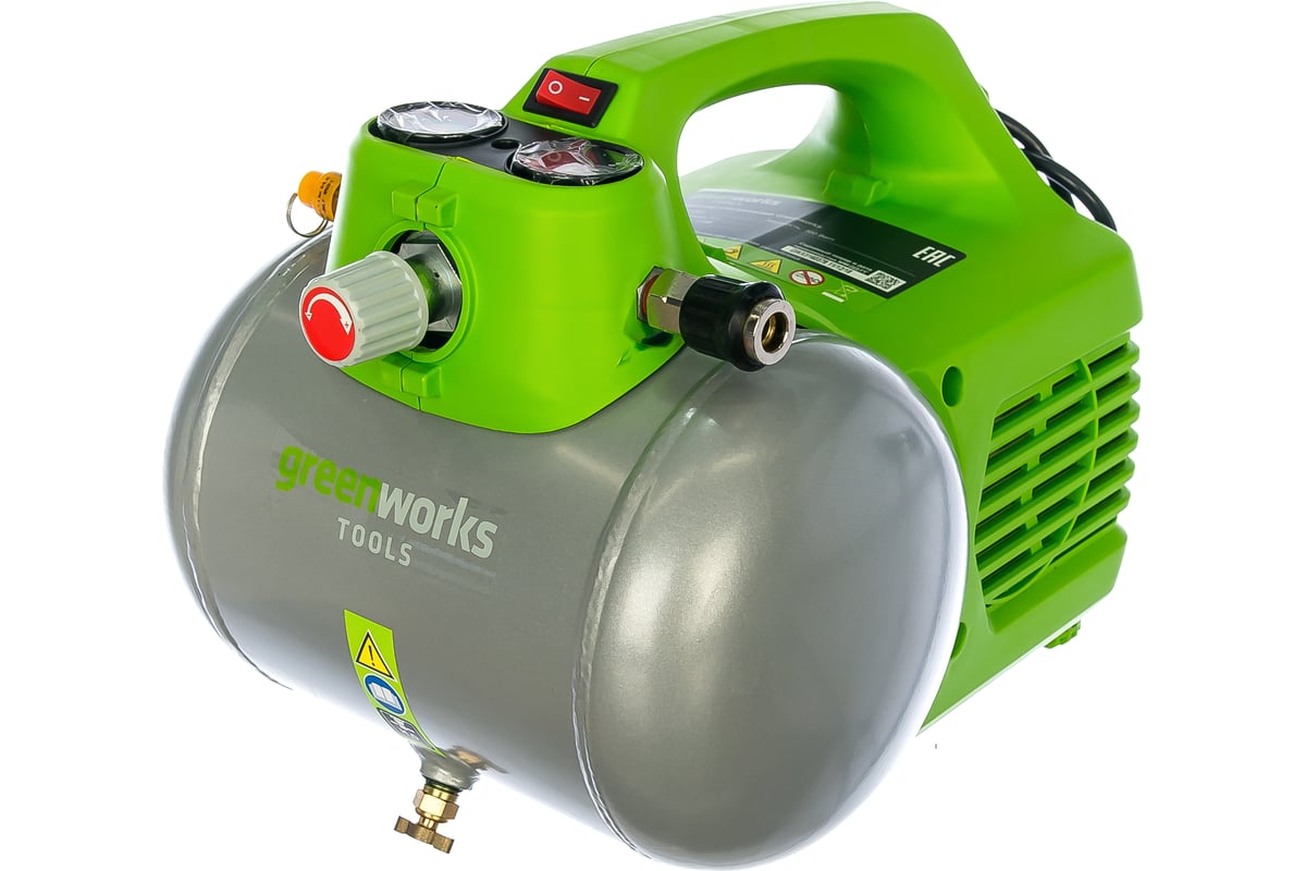 Электрический компрессор 300В, 8 бар GreenWorks GAC6L 4101302