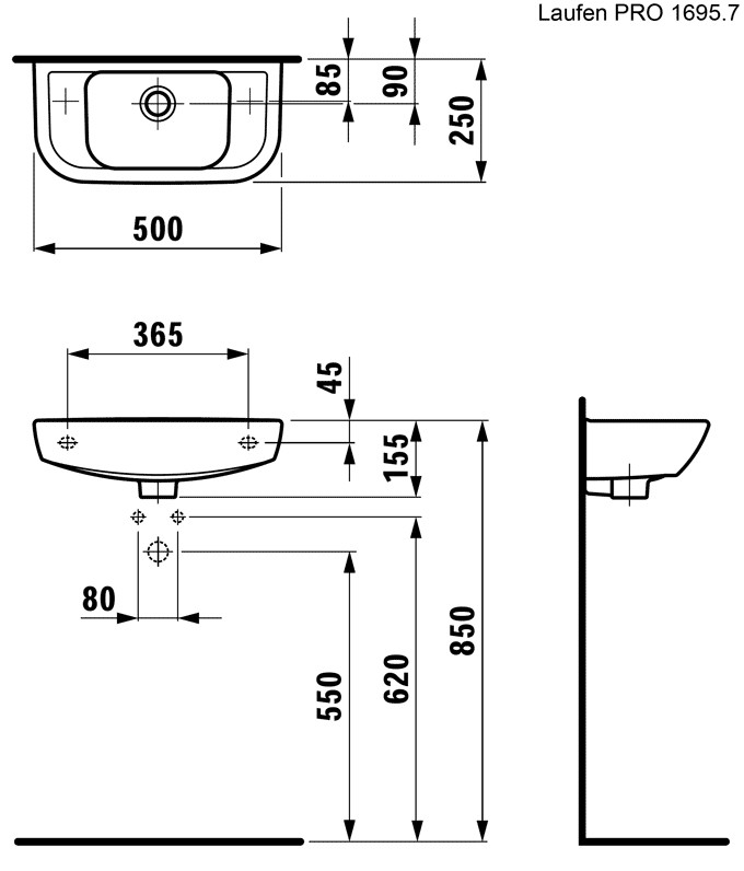 Раковина Laufen Pro 50