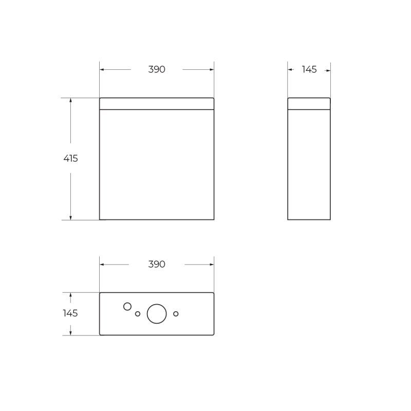 Бачок для унитаза BelBagno Sfera-R BB2141T
