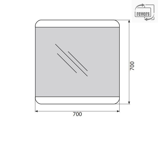 Зеркало BelBagno SPC-CEZ-700-700-LED-BTN 70x70 см кнопочный выключатель