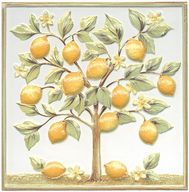 Декор Kerama Marazzi Капри Лимонное дерево 20х20 см, TLA001