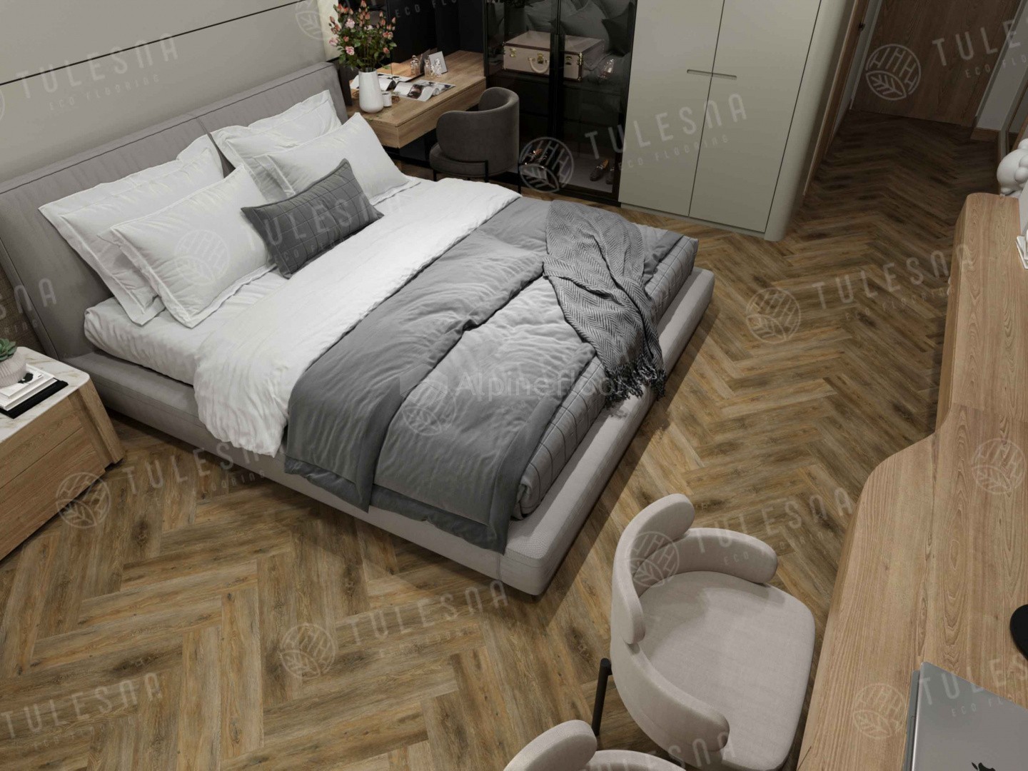 SPC ламинат Tulesna Art Parquet Divino 600x125x4 мм, 1005-8B-R