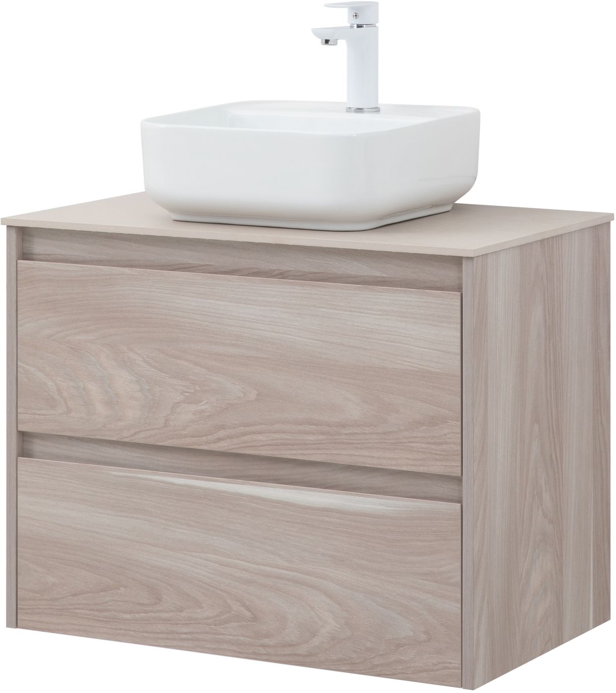 Тумба со столешницей Aquanet Nova Lite 75 см, 2 ящика