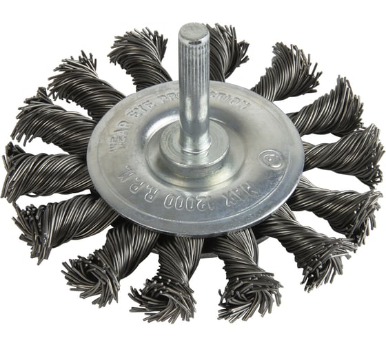 Щетка дисковая витая с хвостовиком 75 мм, проволока - INOX 0.50 мм DeBever DB80163380