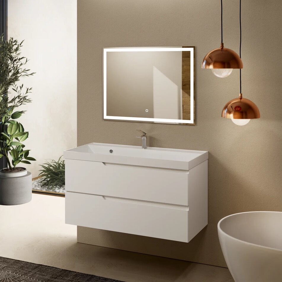 Тумба с раковиной AQUAme S3 100 см