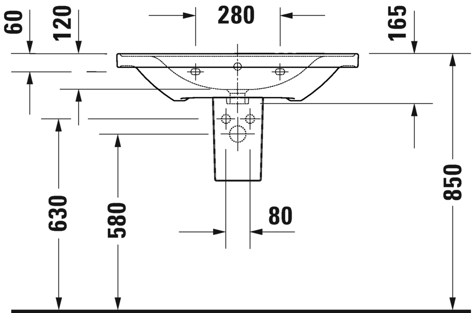 Раковина Duravit D-Neo 23678 80 см