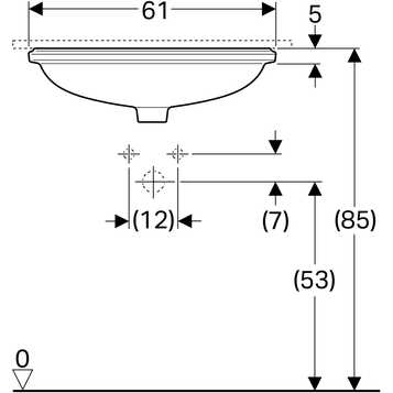 Раковина Geberit VariForm 55 см 500.756.01.2