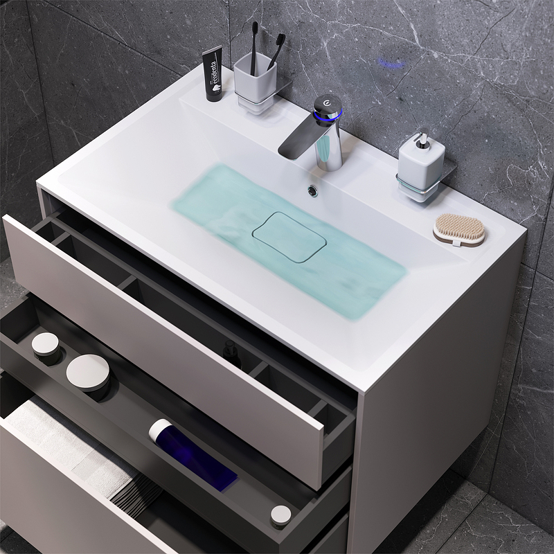 Мебель для ванной Am.Pm Inspire 2.0 80 см подвесная серый матовый