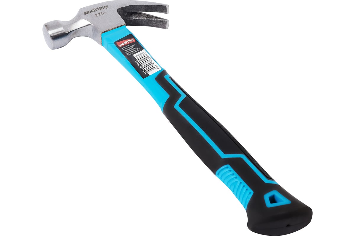 Столярный молоток с гвоздодером с плексигласовой рукояткой Smartbuy 225 г, tools SBT-GHN-200p2