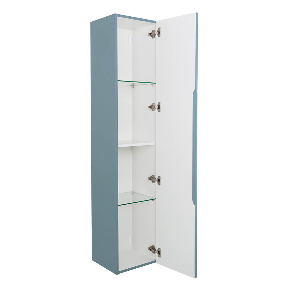 Шкаф пенал BelBagno Uno 33 см Голубой матовый UNO-1600-1A-SC-AO