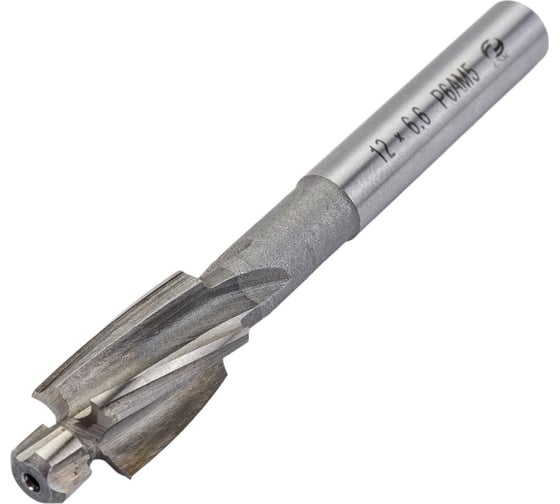 Цековка с постоянной направляющей цапфой 12х6.6x80 мм, Р6АМ5, ц/х 8 мм, ГОСТ 26258-87 CNIC 59586