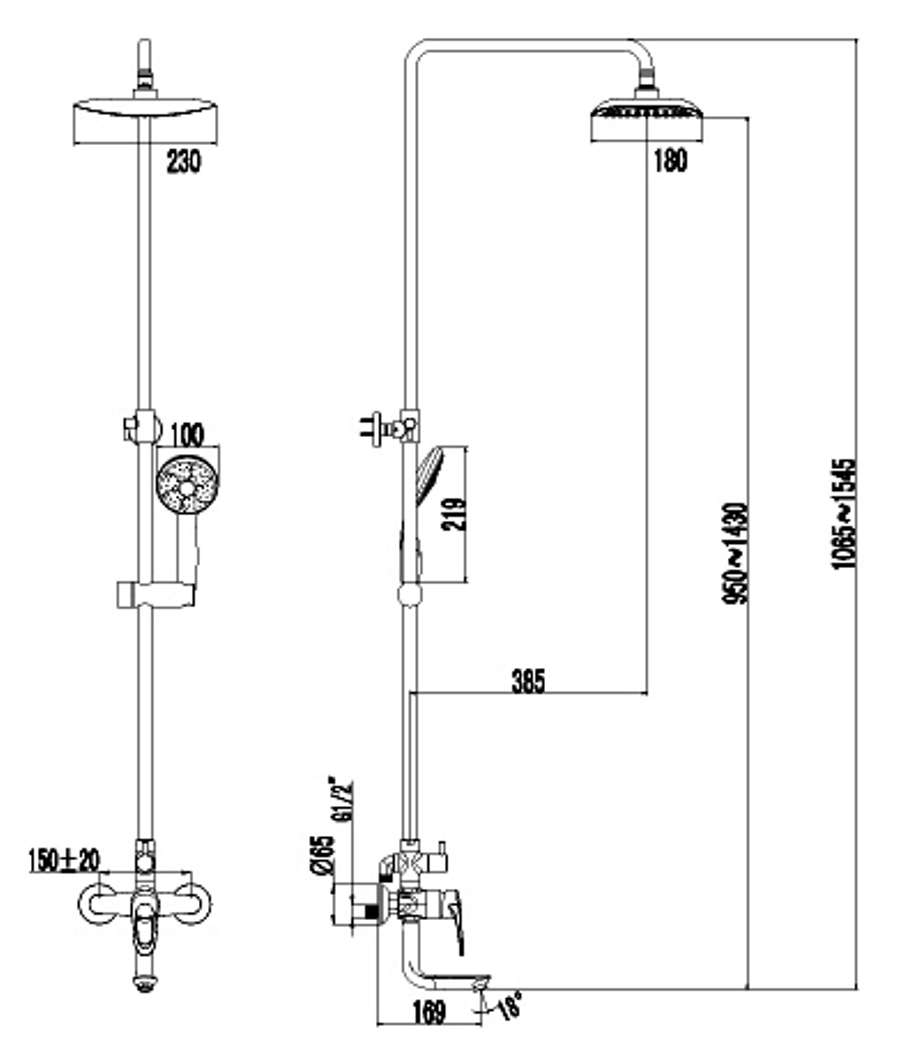 Душевая стойка Lemark Omega LM3162C