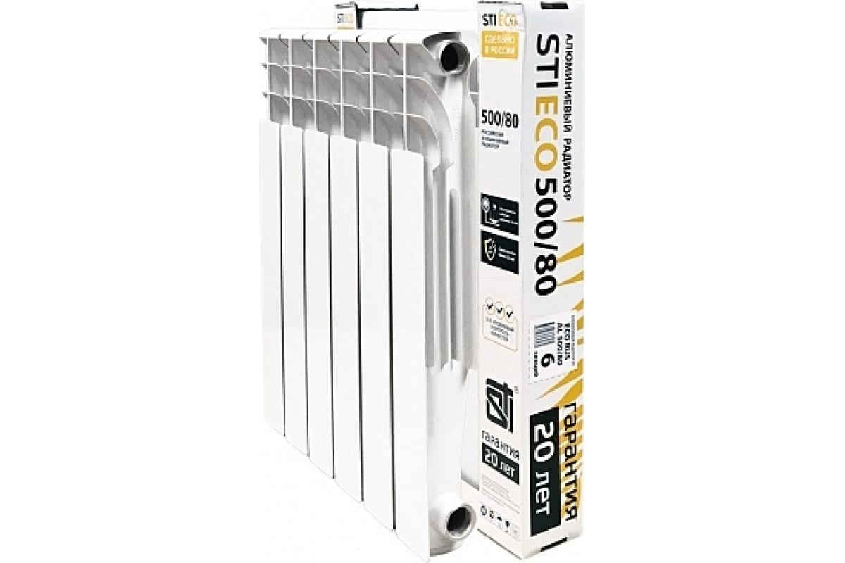 Радиатор STI AL ECO RUS 500/80 6 сек. ТТ000015888