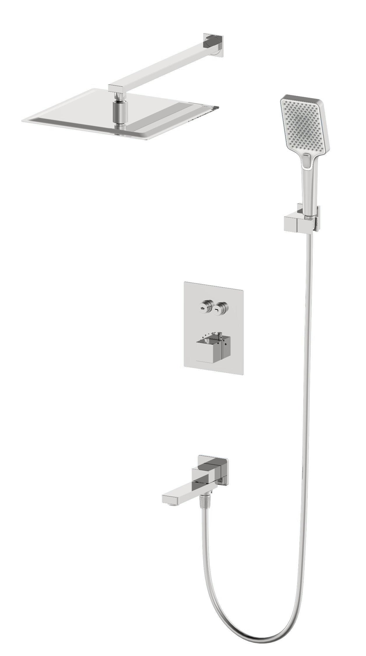 Душевой набор Wonzon&Woghand WW-88929003-BN термостат, брашированный никель