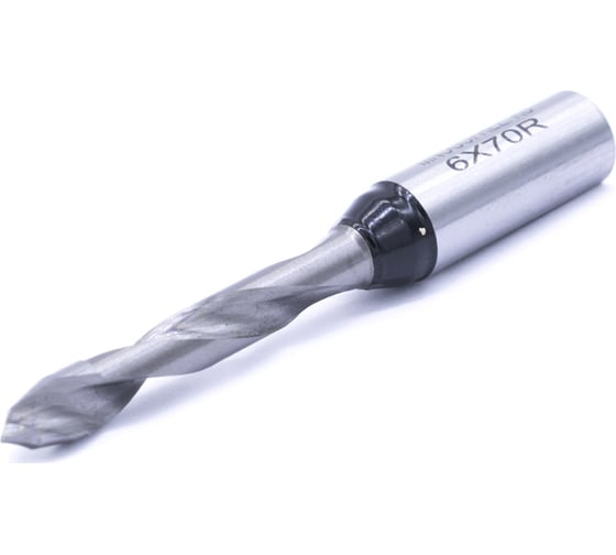 Сверло присадочное сквозное усиленное KJ1-V40207R (6х70 мм; хв-к 10 мм; правое вращение) МНОГОФРЕЗ 6572