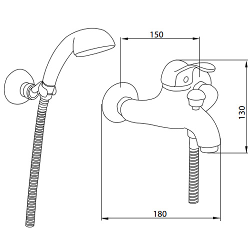 Смеситель для ванны M&Z Delizia DLZ00513 с душем