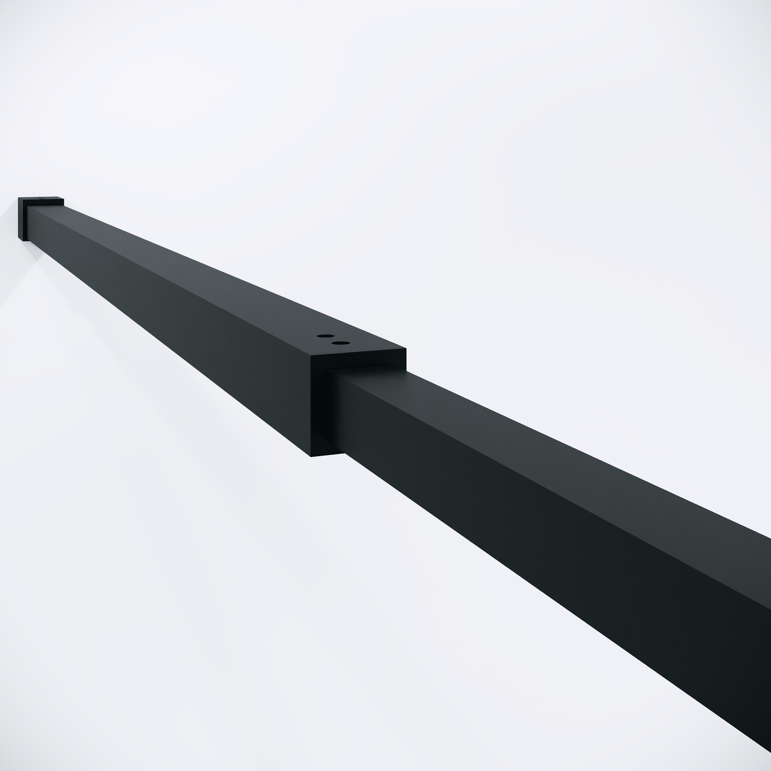 Душевая перегородка Niagara Nova NG-582-10BLACK 100x200 белый градиент, профиль черный матовый