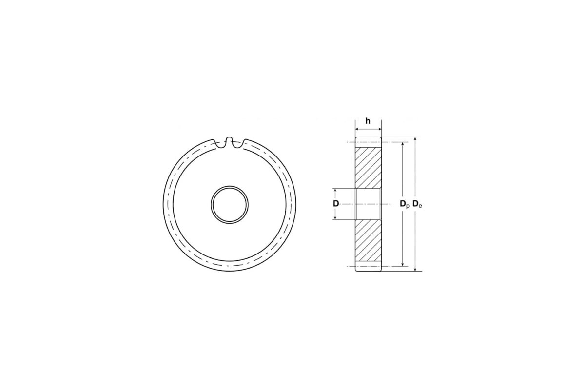 Зубчатая шестерня Sati без ступицы, M1, Z120 CM26120