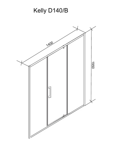 Душевая дверь Cerutti Kelly D140 140x190 прозрачная, хром