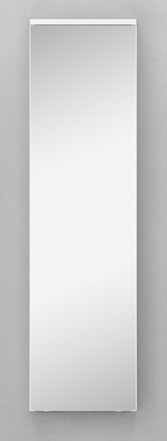 Шкаф пенал Velvex Unique Unit 33 см с зеркалом, белый матовый