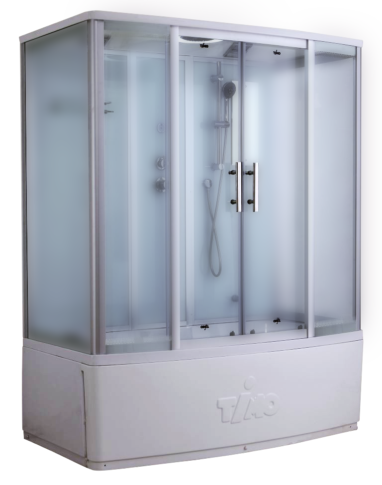 Душевая кабина Timo Standart T-6650SF Silver Fabric 150x88, без г/м, матовые стекла, хром