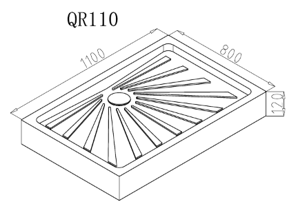 Поддон для душа Cerutti QR110 110x80 прямоугольный