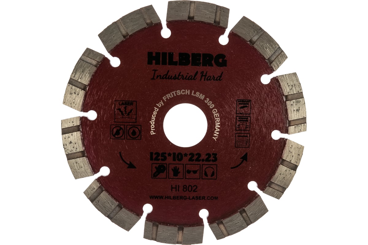 Диск алмазный отрезной Industrial Hard (125х22.23 мм) Hilberg HI802