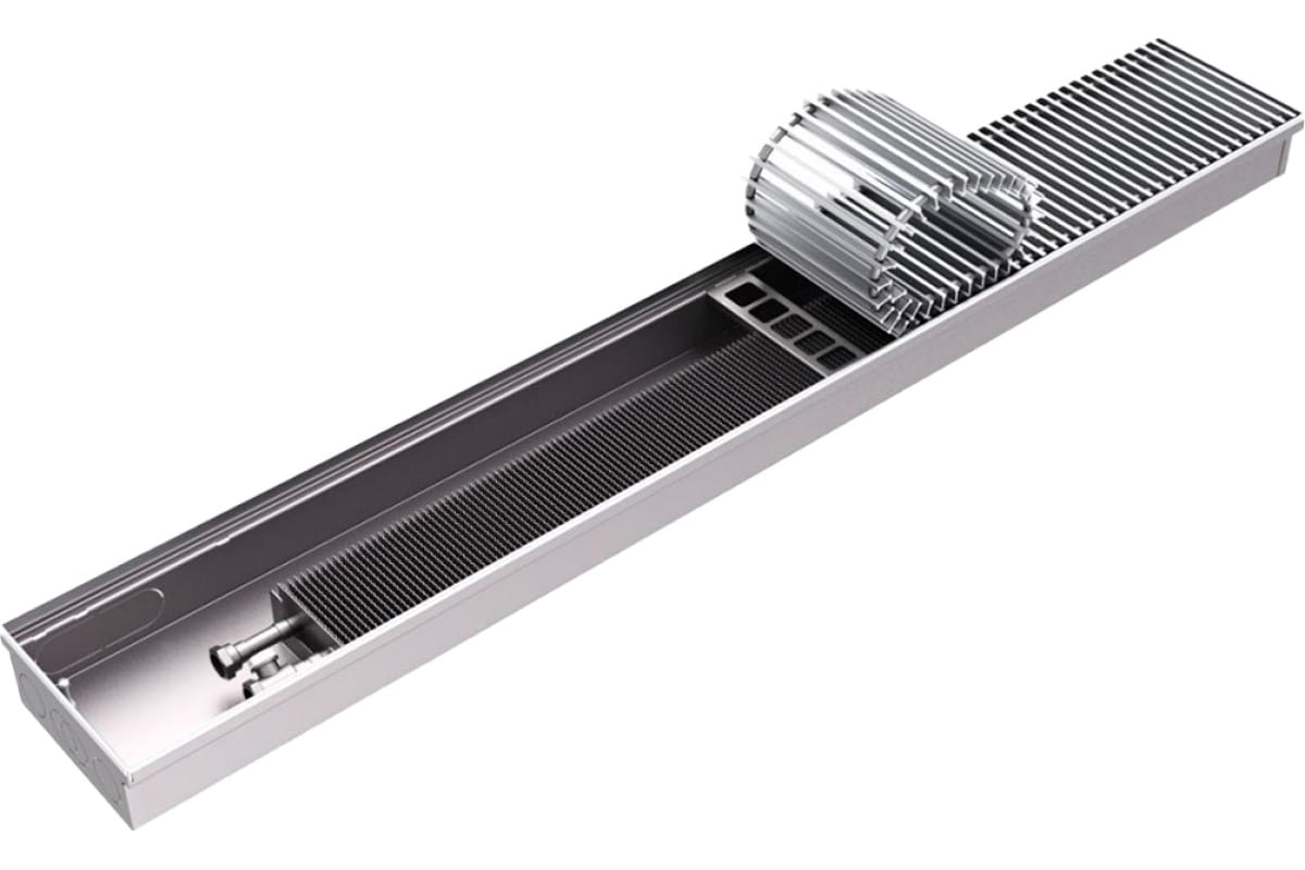Внутрипольный конвектор Rommer Rcn1-1000-0820240 rcn 80х200х2400 (решётка роликовая, анодированный алюминий) RG00916TQIU88P