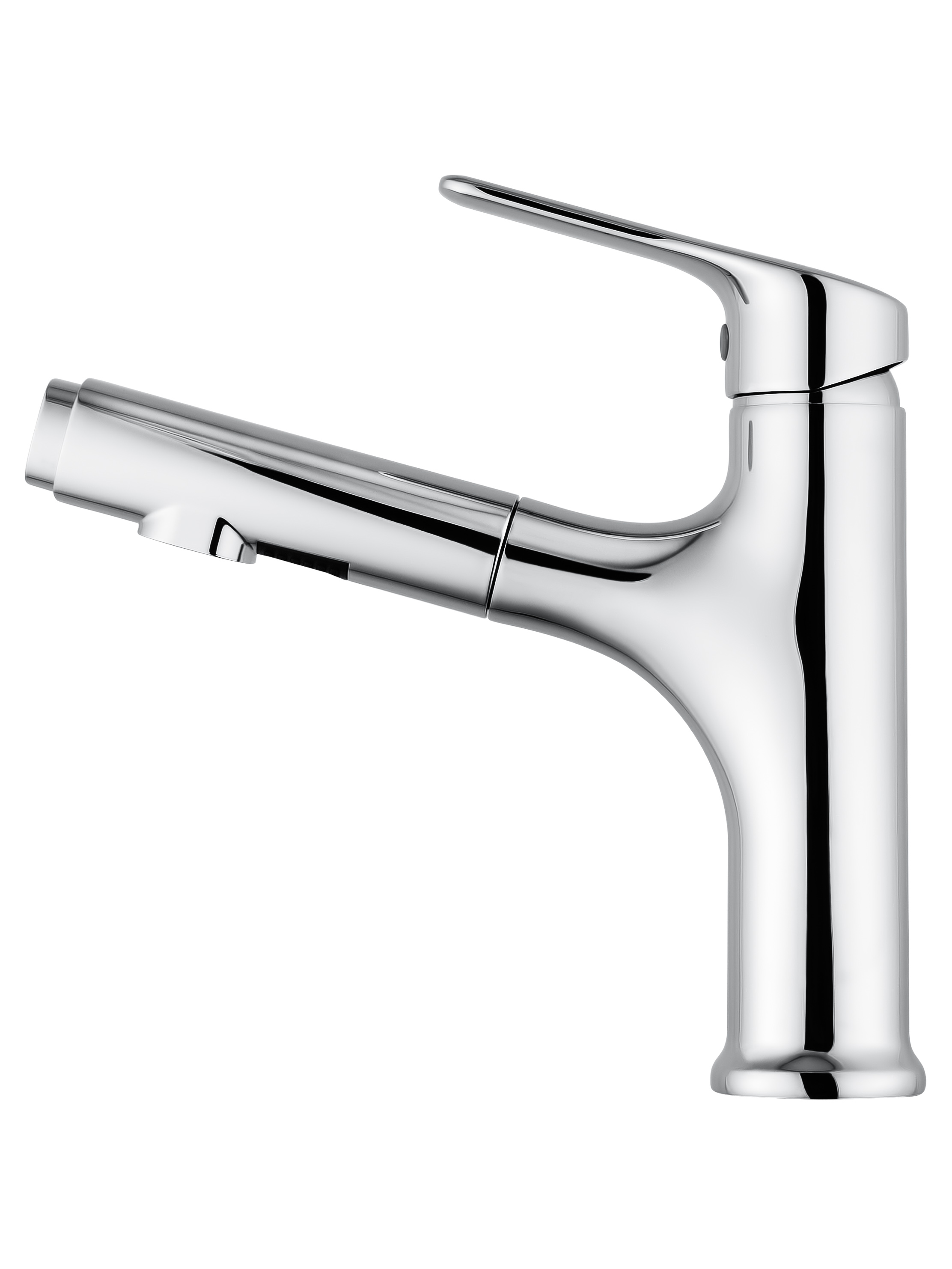 Смеситель для раковины Wonzon&Woghand WW-AE4151-CR выдвижной излив, хром