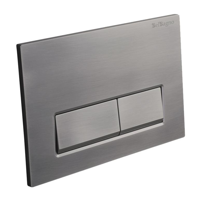 Кнопка смыва BelBagno BB-15R-GM оружейная сталь Кнопка смыва BelBagno BB-15R-GM оружейная сталь