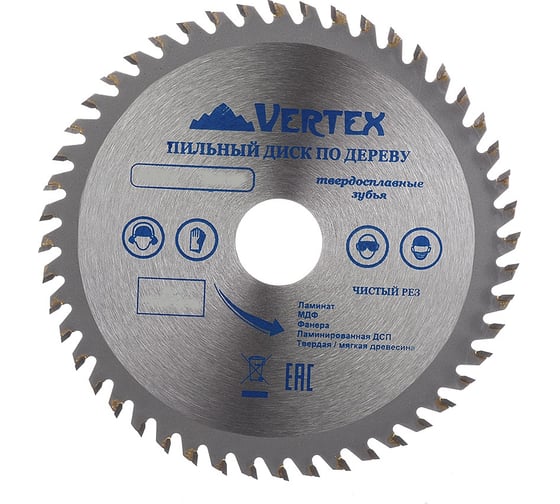 Диск пильный по дереву (100х20 мм; 24 зуба) Vertextools 100-24-20