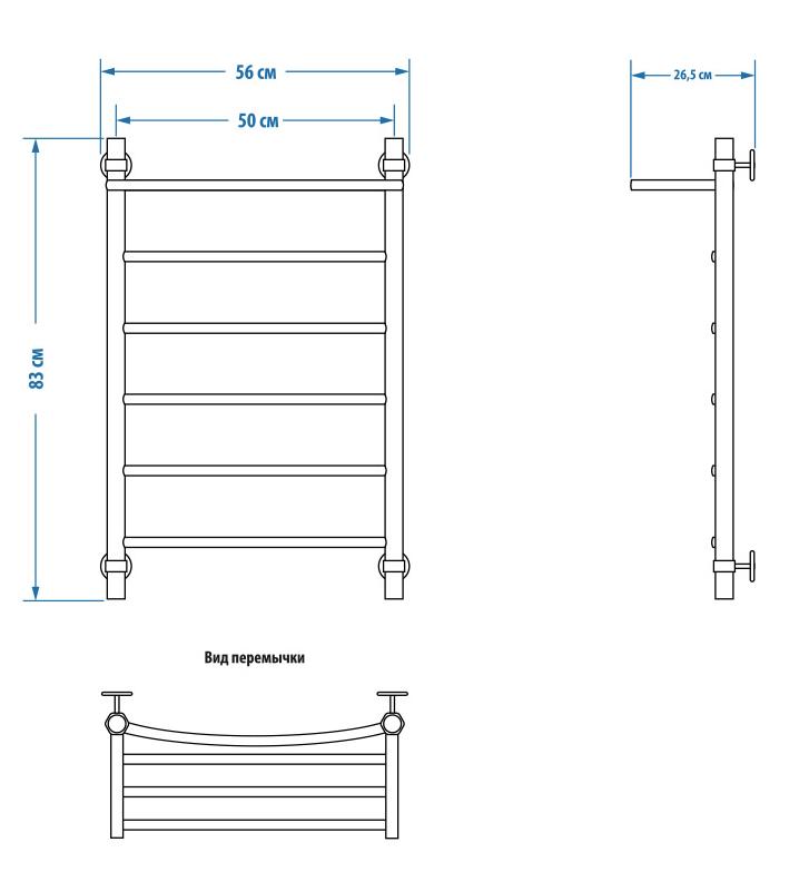 Полотенцесушитель водяной Energy Classic Modus 80x50 см