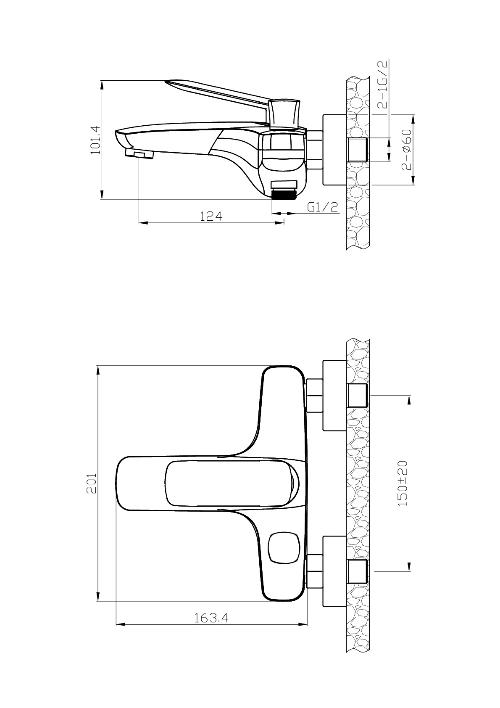 Смеситель для ванны Agger Surprise A0110000