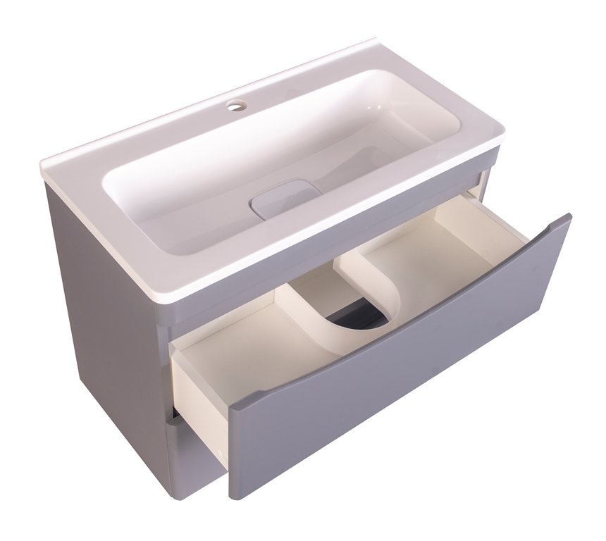 Тумба с раковиной Style Line Бергамо мини Люкс Plus 70 см подвесная