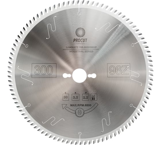 Пильный диск усиленный 300x30x3.2/2.2 мм, Z=96, TF, для ЛДСП, МДФ PROCUT 755.3003096HP.ECO