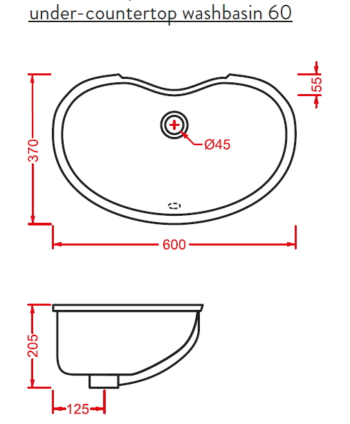 Раковина ArtCeram Washbasins IDL001 01 00 60 см белый