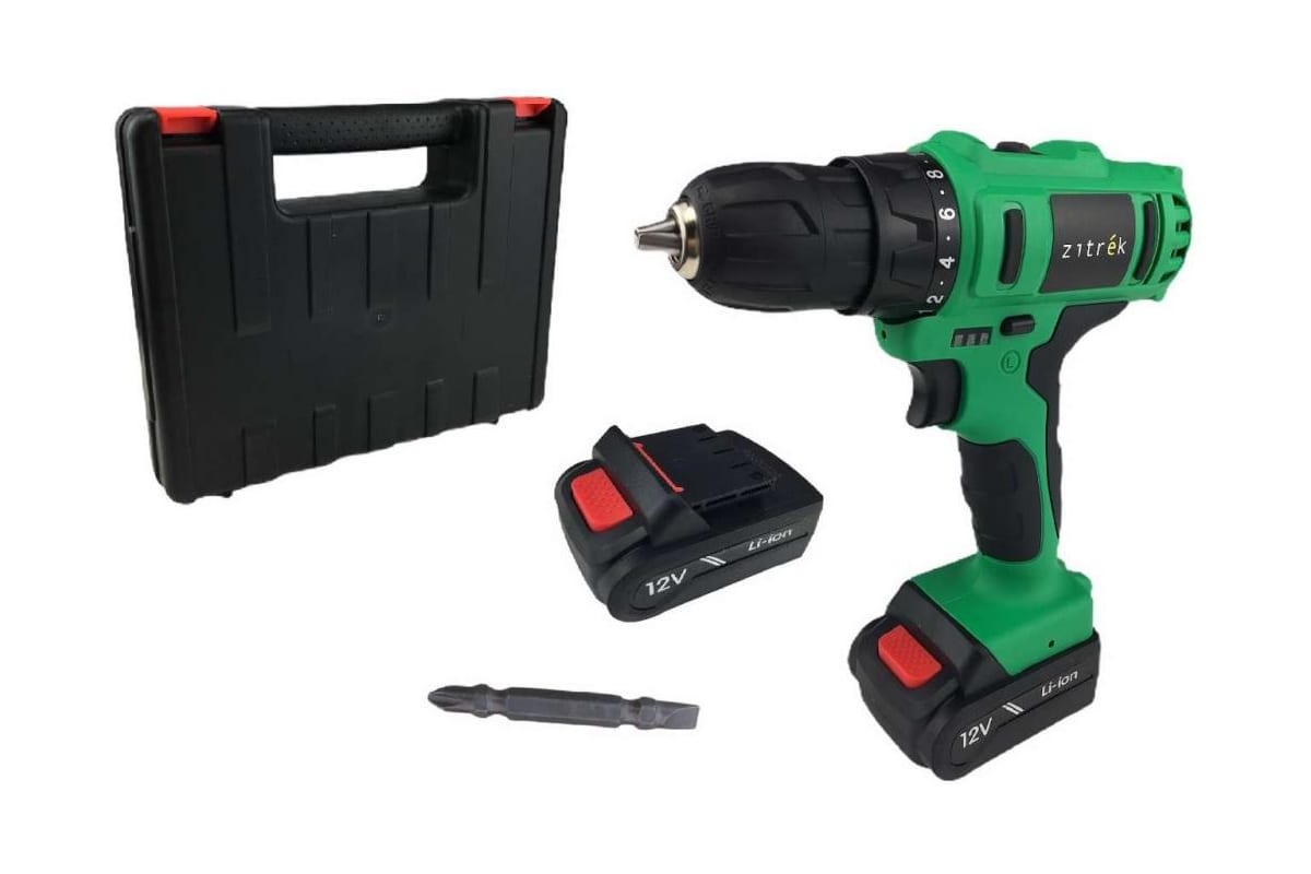 Аккумуляторная дрель-шуруповерт Zitrek Greenpower 12-Li 063-4074