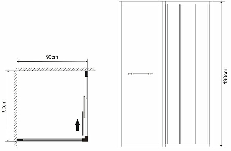 Душевой уголок Grossman Alba1 GR-9090Al1 90x90 прозрачный, хром