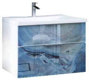Мебель для ванной Marka One Idalgo 75 см Blue marble