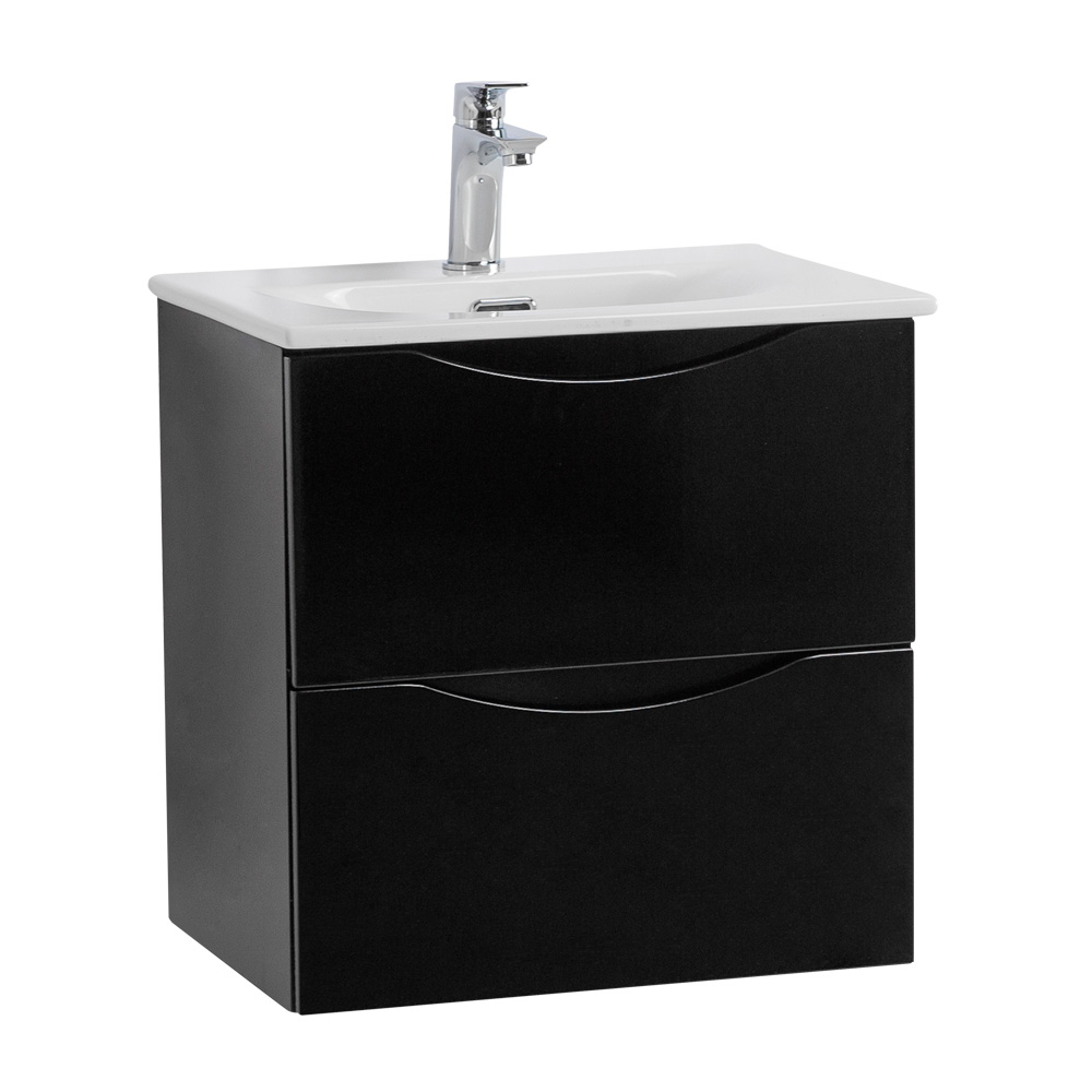 Мебель для ванной BelBagno Marino-Cer-Mini 50 см Nero Lucido
