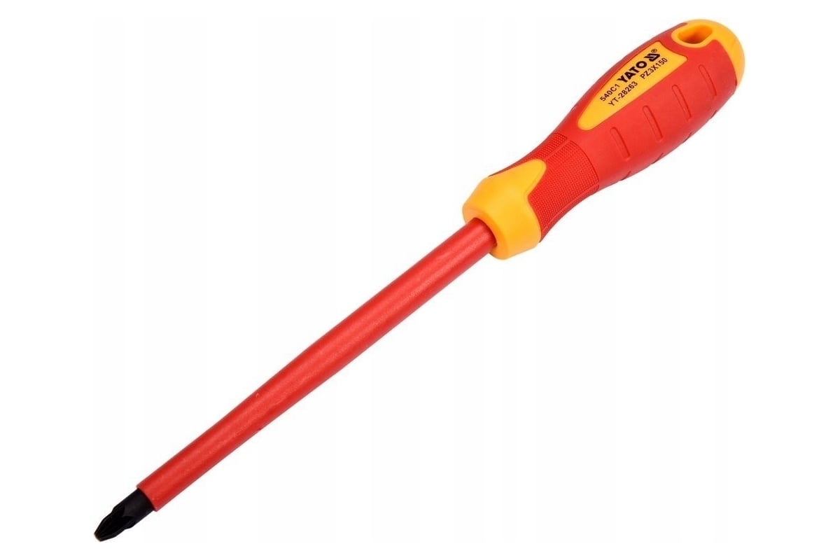 Диэлектрическая отвертка Yato 1000 В PZ3x150 мм YT-28263
