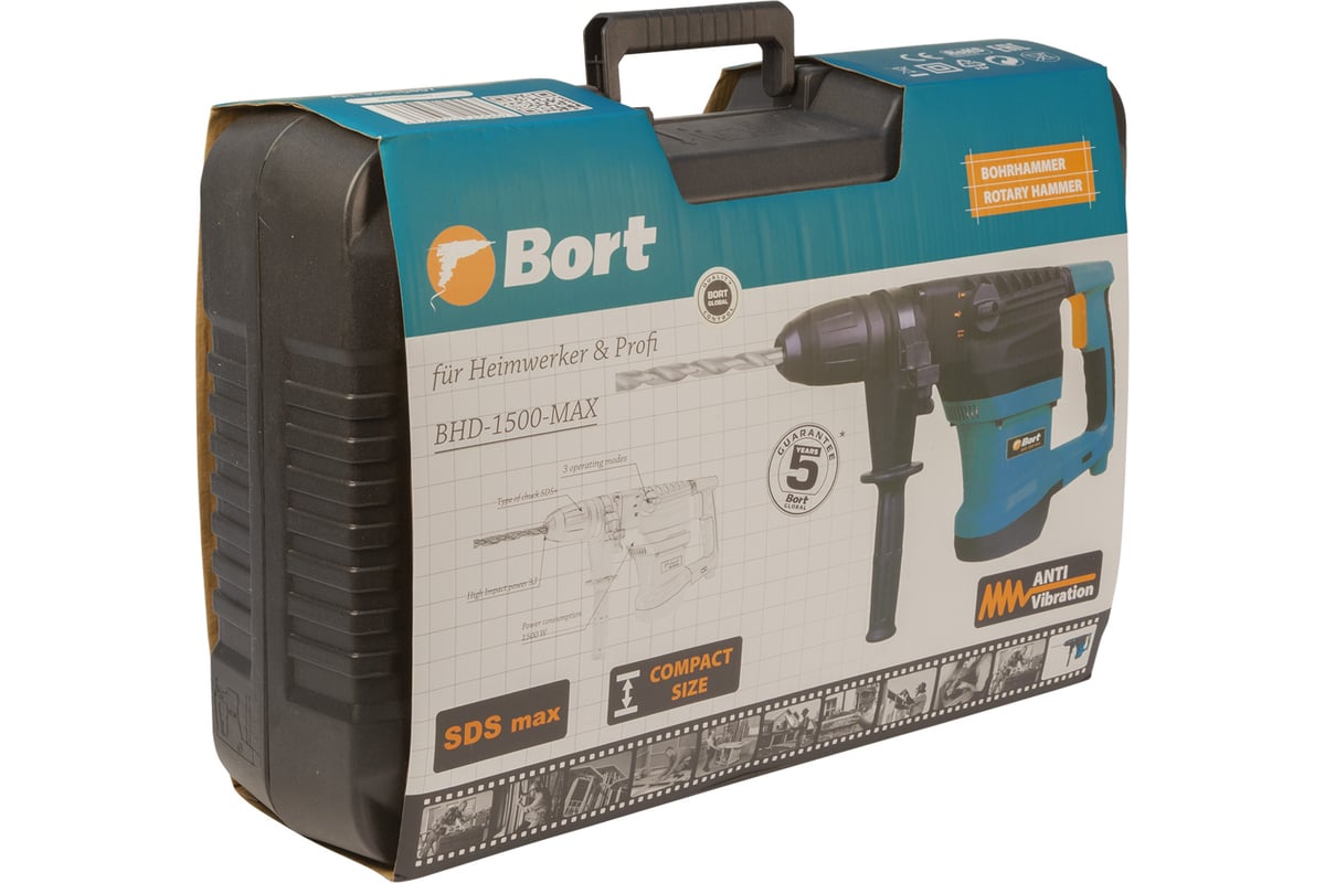 Электрический перфоратор Bort BHD-1500-MAX 93410457