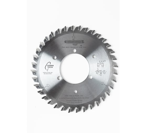 Пила дисковая Golden Eagle HW подрезная 160x55x4,3-5,5/3,5 z36 KO-WZ Gabbiani 3/6/84 + 3/7/66 GE TL26074