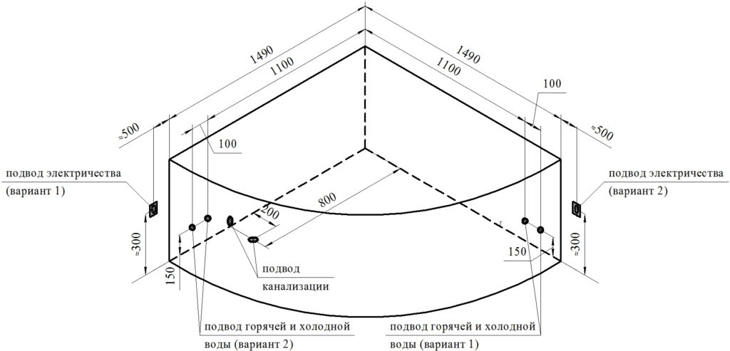 Акриловая ванна Ваннеса Сандра 149х149 см