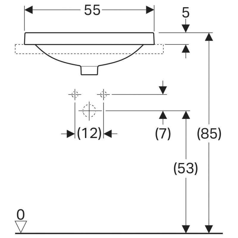 Раковина Geberit VariForm 55 см 500.740.01.2