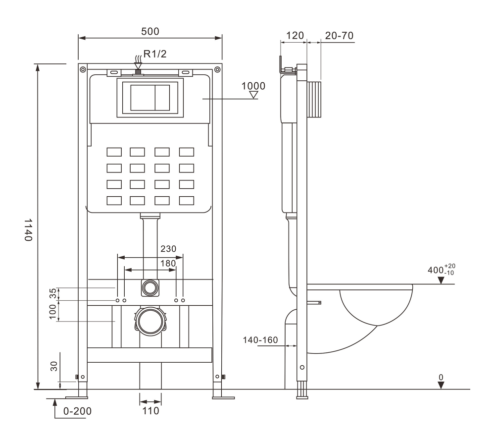 Инсталляция для унитаза Abber AC0105