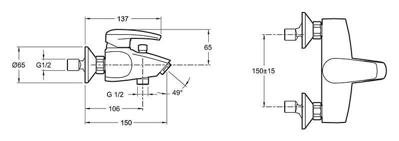 Комплект для душа Jacob Delafon Tea 3 in 1 E72600/E71600/E14330