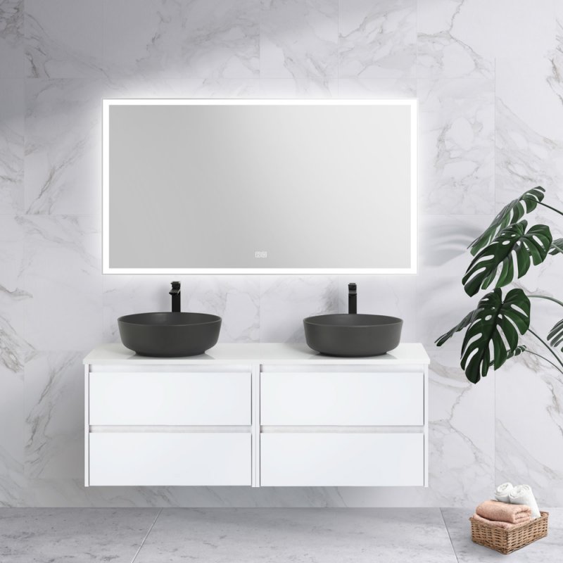 Мебель для ванной BelBagno Kraft 140 см со столешницей Bianco Opaco